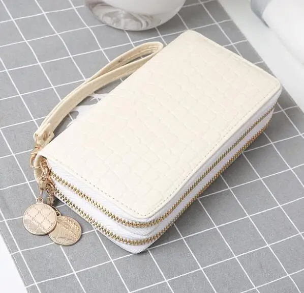 Achat Livraison gratuite Britt nouvelle Double fermeture éclair couleur Pure portefeuille belle multi carte zéro portefeuille