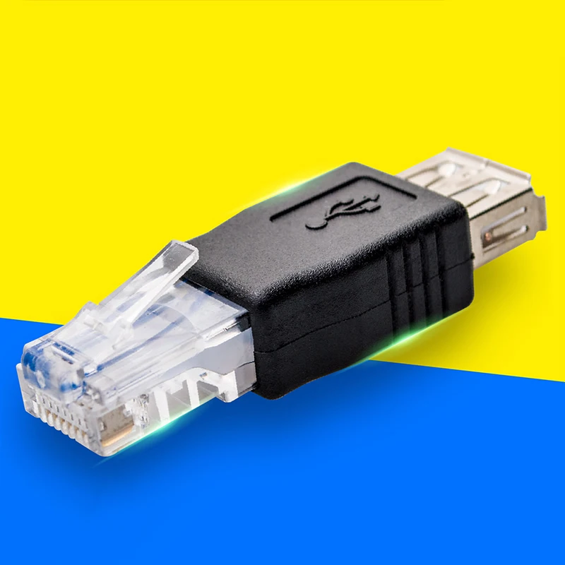 

RJ45 Male to USB Female Adapter Connector Router Plug Socket LAN Network