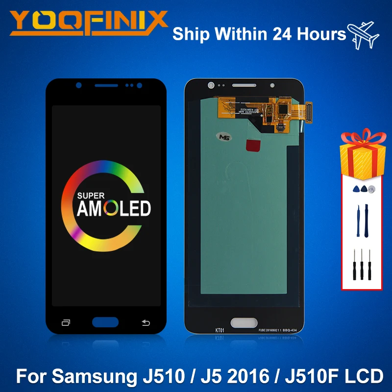 ЖК-дисплей 5 2 дюйма Super AMOLED для Samsung Galaxy J5 2016 J510 сменные детали в сборе J510FN J510M J510G |