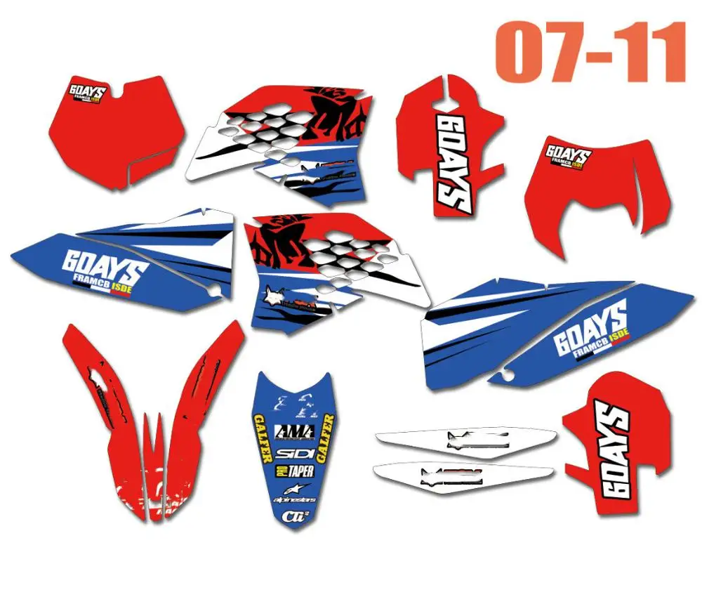 Графическая наклейка для мотоцикла TEAM KTM 125 200 250 300 350 450 530 SX SXF EXC XCF 2008 2009 2010 2011 2007 |