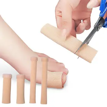 

Fabric Gel Tube Can cut toe set rib fabric gel tube sleeve cap for hammer toe finger separation protector foot care finger toe
