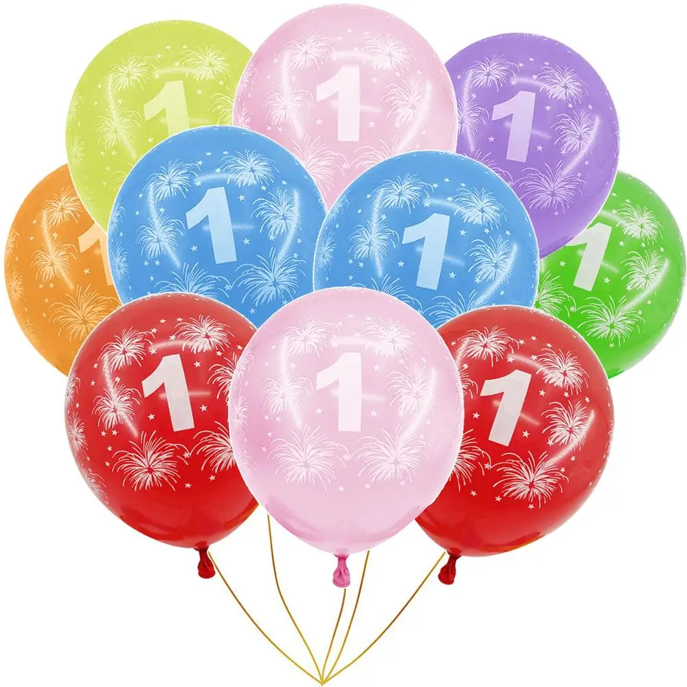 10 шт. 12 дюймов цифры 0 1 2 3 4 5 6 7 8 9 смешанные цвета латексные шары Цифровой шар лет День Рождения Вечеринка свадебные украшения игрушки