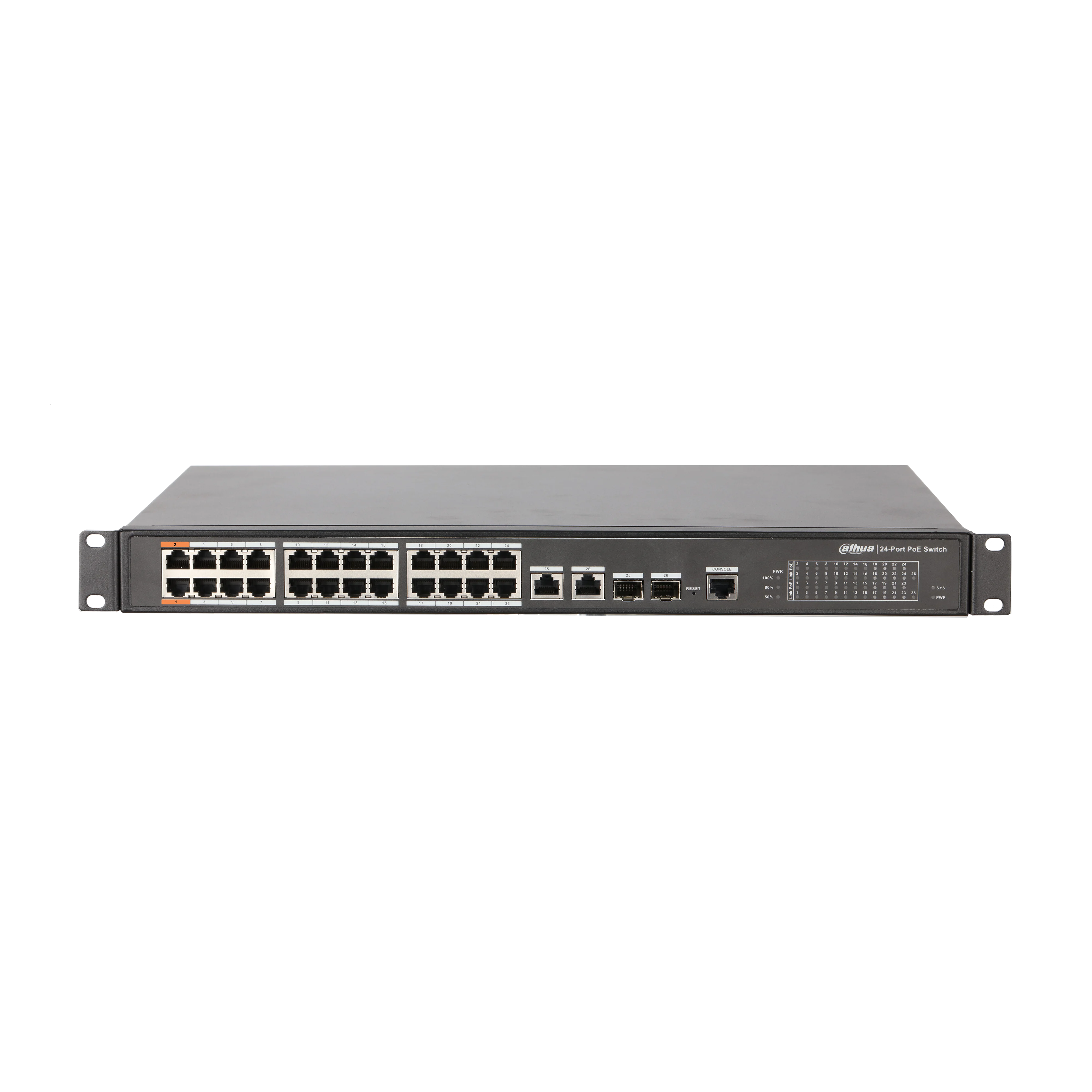 Сетевой видеорегистратор Dahua PFS4226-24ET-240 24-Порты и разъёмы коммутатор питания через ethernet
