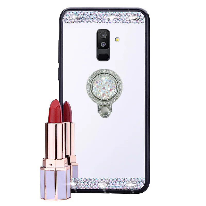 Зеркальный чехол со стразами для Samsung Galaxy A6 Plus A8 A71 A51 S10 S8 S9 A40 A50 A70 A10 A20 e A30 s телефона