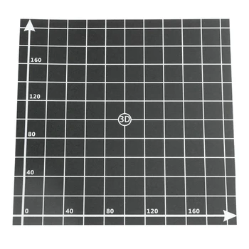 

1pcs Heat Paper 3D Printer Heat Hot Bed Sticker Coordinate Printed Hot Bed Surface Sticker Black 3D Printer Platform Accessories