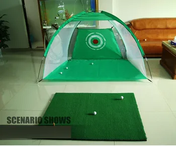 

NEW 2M Golf Cage Indoor Outdoor Foldable Golf Practice Net Golf Hitting Cage Trainer Practice Tent Golf Training Equipment