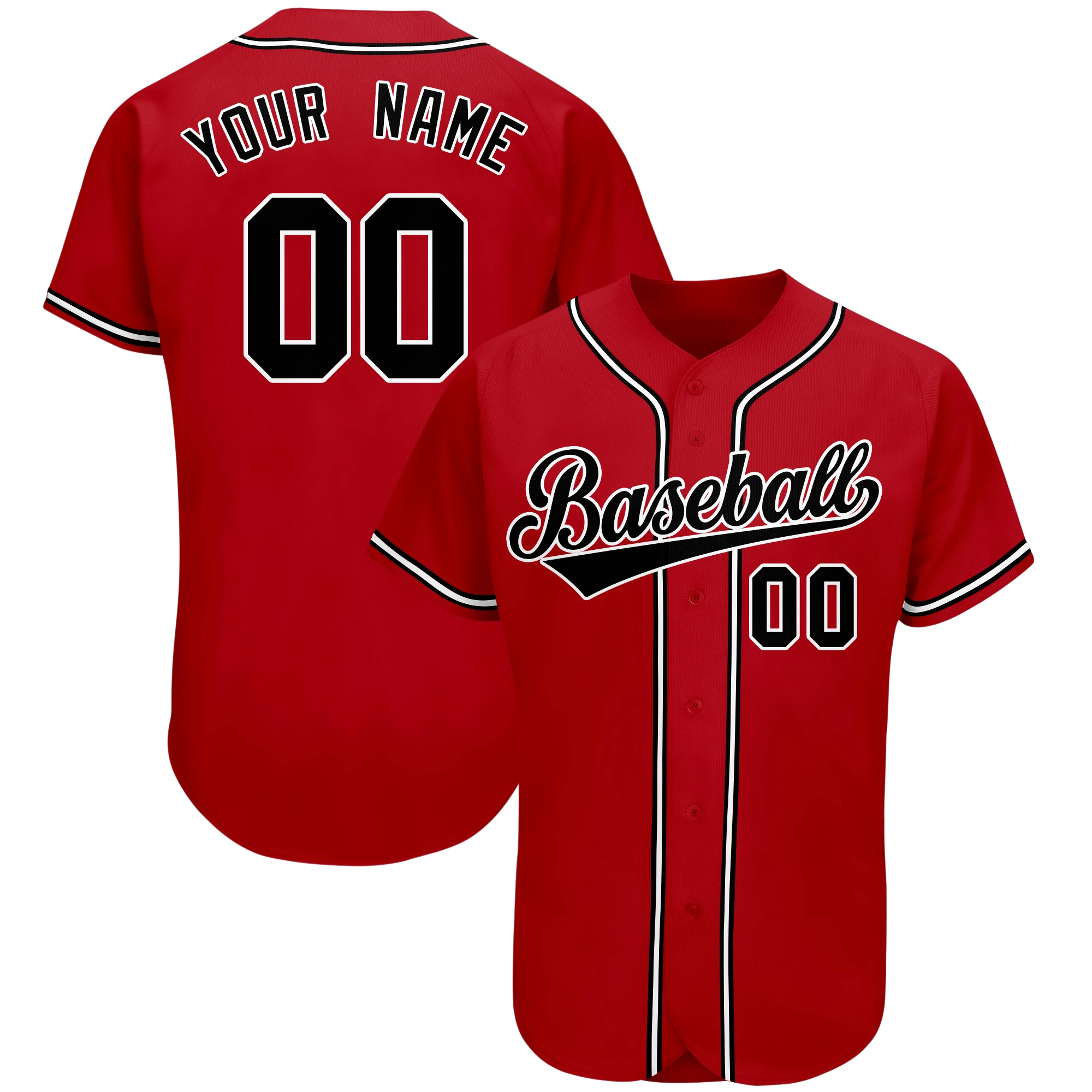 Camiseta de béisbol personalizada para hombres/jóvenes, con diseño de botones novedosos, Impresión de número de nombre del equipo, camisas deportivas de entrenamiento de Softball al aire libre|Camisetas de béisbol| AliExpress