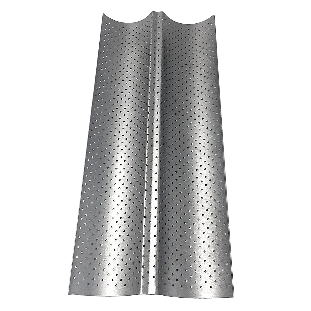 Non-Stick Perforated  Pan French Bread Baking Pan Tray, 2 or 3 or 4 Gutters to Choose, 2 Colors Available