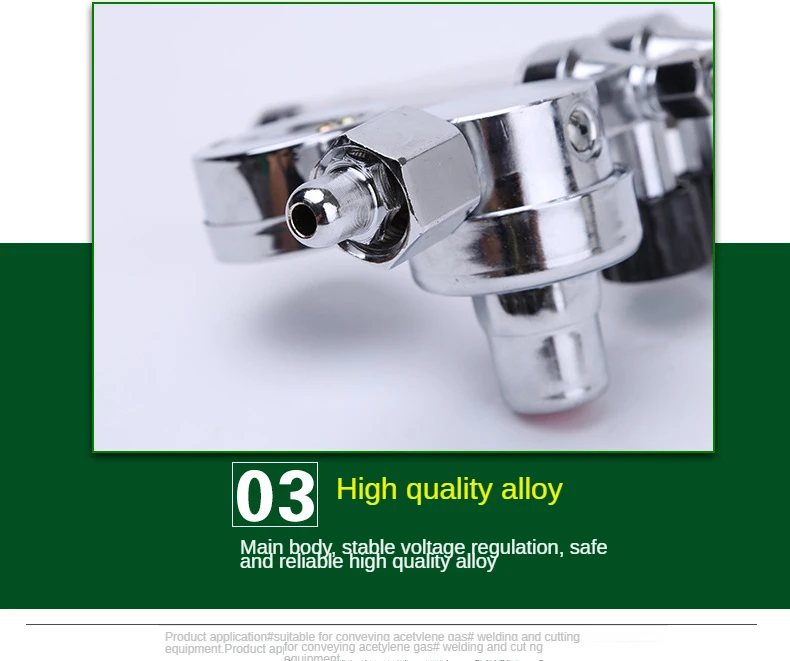 Description Picture 5 of itemDouble Tube 0-25Mpa Argon Regulator CO2 Mig Tig Flow-Meter Gas-Regulators Flowmeter Pressure Reducer Decompression Table