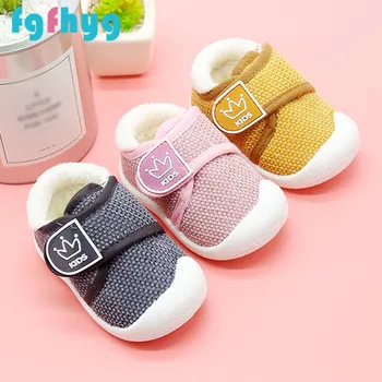 

Baby Slofjes 2019Top Hot Toddler Boys Girls Little Kid Shoes Warm Cute Kid Solid Outdoor Walking Shoes Buciki Dla Niemowlat