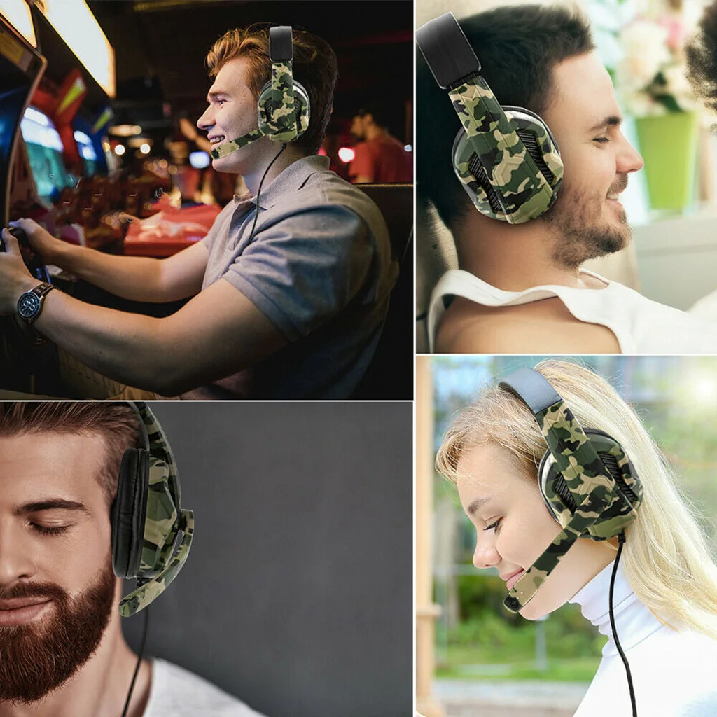 Game Headset Earphone Volume Control Professional Wired Gaming Headphones for PS4 for NS for One for 360 for PC Laptop
