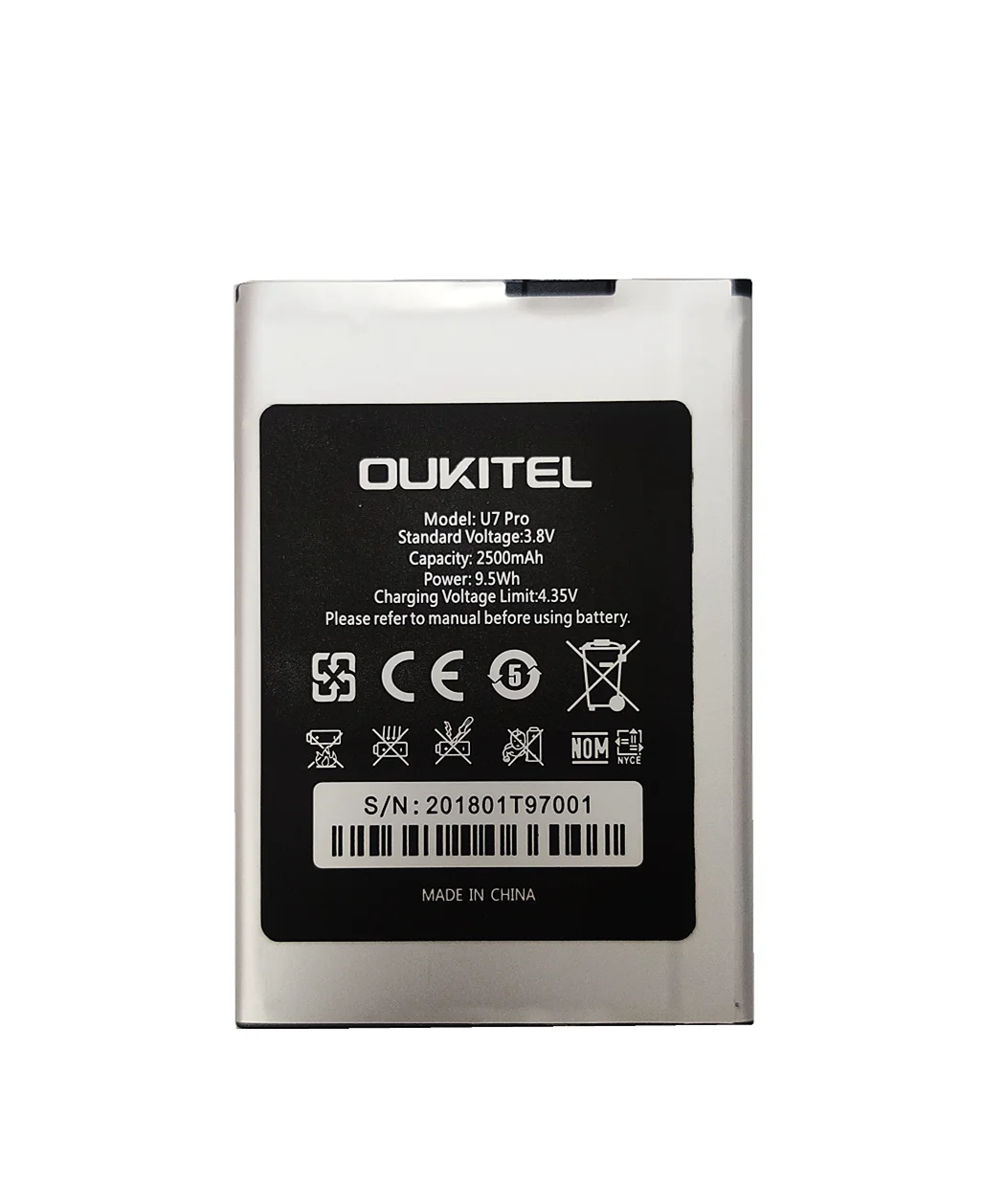 100% New high quality 2500mAh BQS-5505 Replacement Battery For BQ BQS 5505 BQS5505 Amsterdam Oukitel U7 Pro Mobile Phone | Мобильные