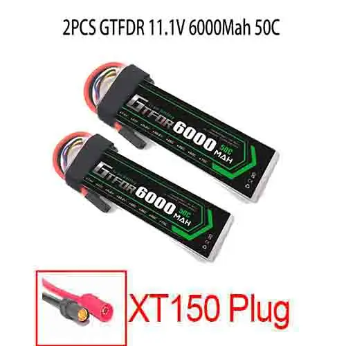 2S 3S 4S 5200mAh 6000mAh 7000MAH 7,4 V 11,1 V 14,8 V 50C 60C 100C 120C GTFDR Lipo батарея для X-MAXX E-REVO RC автомобилей Лодка Дрон - Цвет: 2PCS6000SOFTXT150