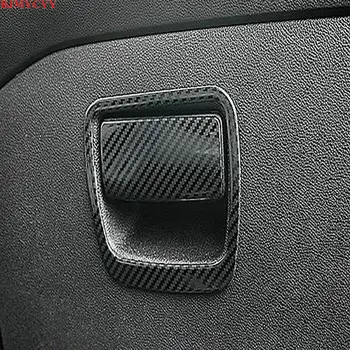 

BJMYCYY 2PCS/SET Automobile glove box handle carbon fiber stainless steel decorative frame for Chevrolet Trax 2019