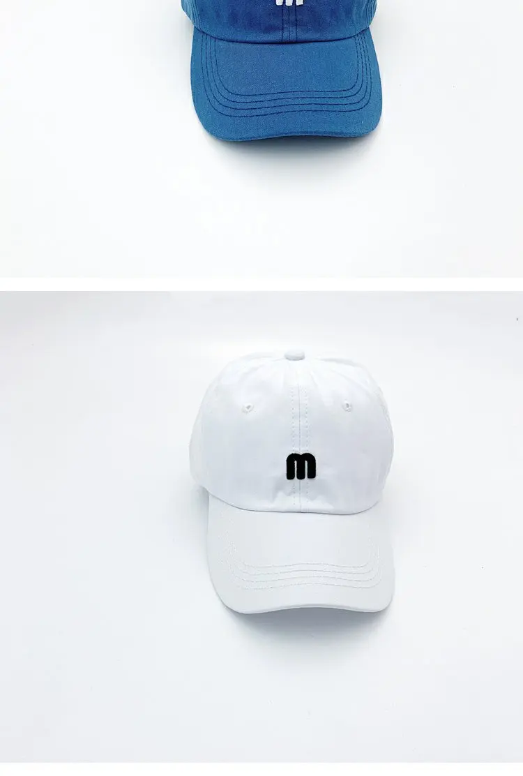 Korean Alphabet Baseball Cap Female Outdoor Sunscreen Cap Couples Student Duck Tongue Cap Tidal Sunshade Cap