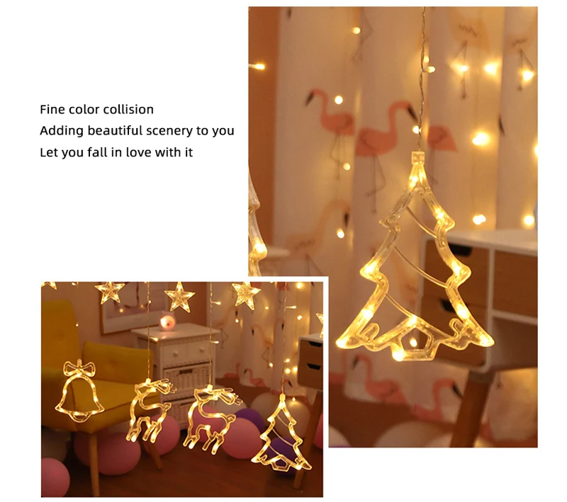 2.5M Led Christmas  fairy string curtain lights