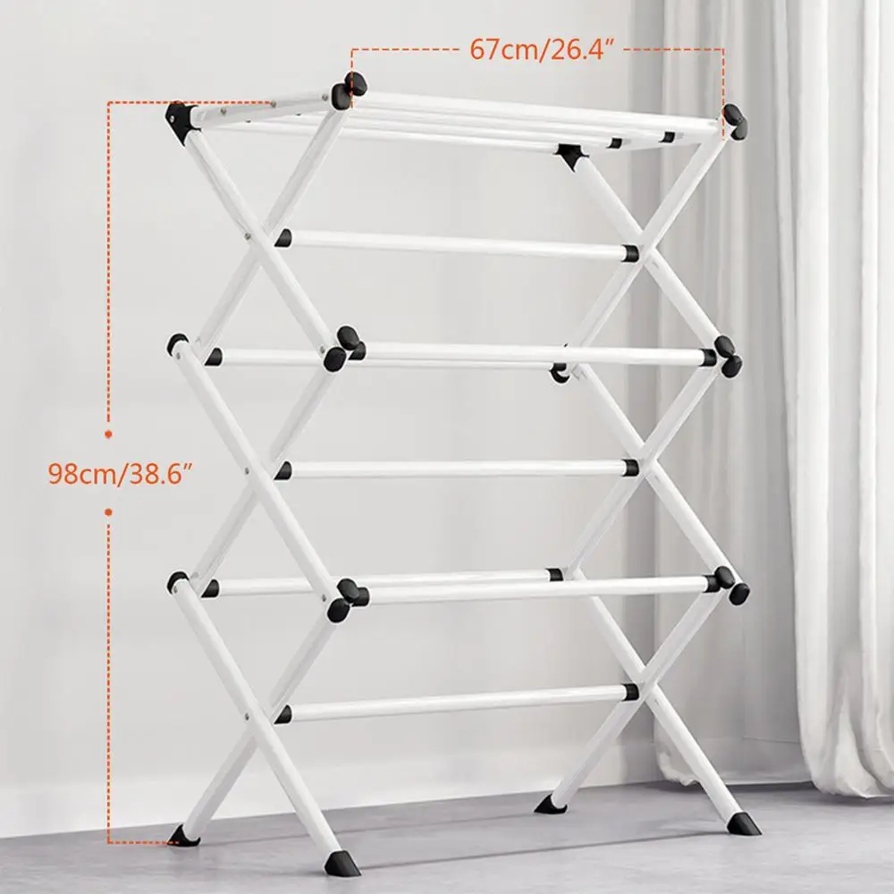 NEW 3 TIER OUTDOOR/INDOOR CLOTHES AIRER LAUNDRY DRYER CONCERTINA CLOTHES HORSE 
