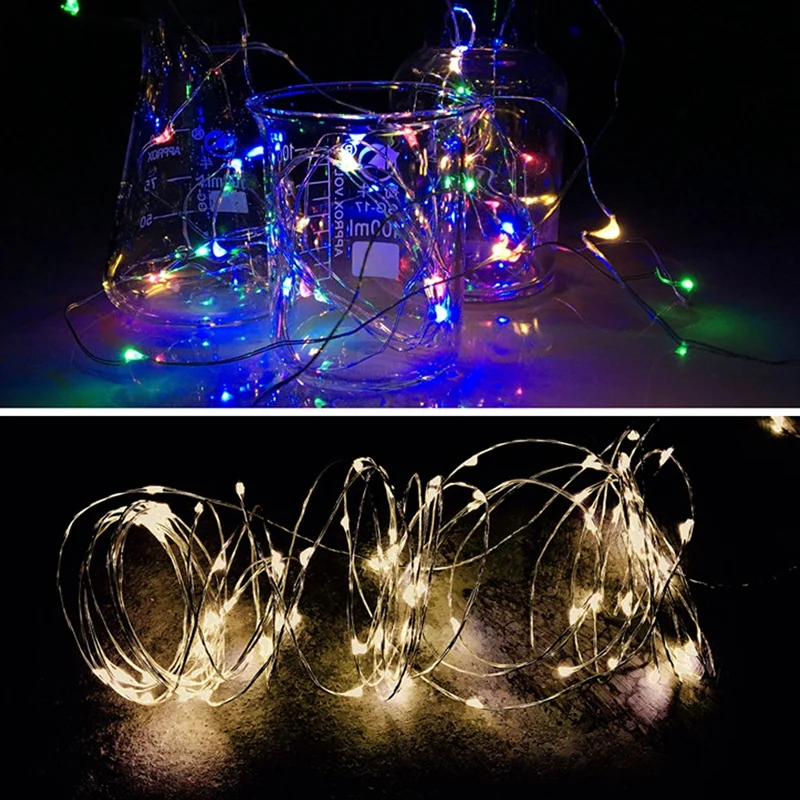 2 шт Солнечные гирлянды, 10 м 100LED наружные гирлянды, водонепроницаемые декоративные гирлянды для патио, сада, ворот, двора