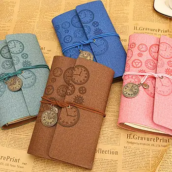 

Retro Notebook Diary Notepad Portable Loose Leaf A6 Note Book DIY Diary Journal Travel Planners Notebook Office School Supplies