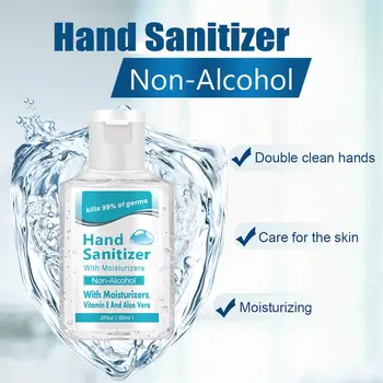 

2Pcs 60ml Portable Hand Sanitizer Hand Soaps Anti-Bacteria Effective Cleaning Disposable No Clean Waterless Hand Clean