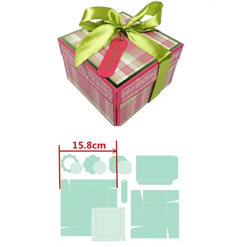 Рождественская коробка для конфет, Подарочная коробка, металлические трафареты для поделок, скрапбукинга, фотоальбом, изготовление декоративных бумажных открыток, новинка - Цвет: 11