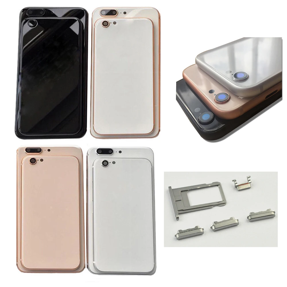 Задняя крышка батареи для iPhone 7G задняя iPhone7G 8 Plus дверь Корпус чехол с боковыми