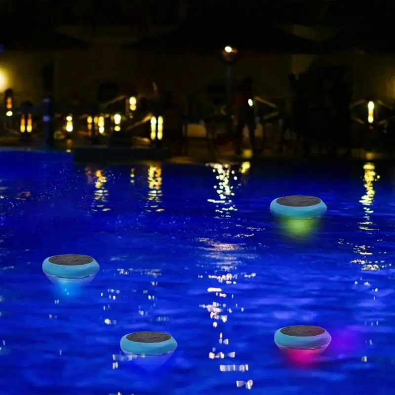 1pcs RGB Solar Underwater Light Submersible Swimming Pool LED Lights Waterproof Floating Light Multi Color Water Float Lamp outdoor solar color changing lights