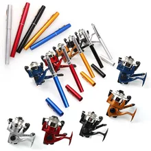 Мини 20 см телескопическая ручка в форме рыболовной удочки катушки для детей портативный карманный рыболовный полюс комплект рыболовные снасти