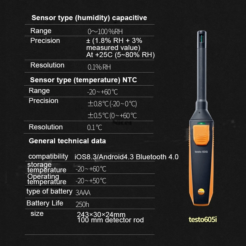 Смарт зонды Testo 0563 0003 В переменного тока с функцией измерения скорости воздуха