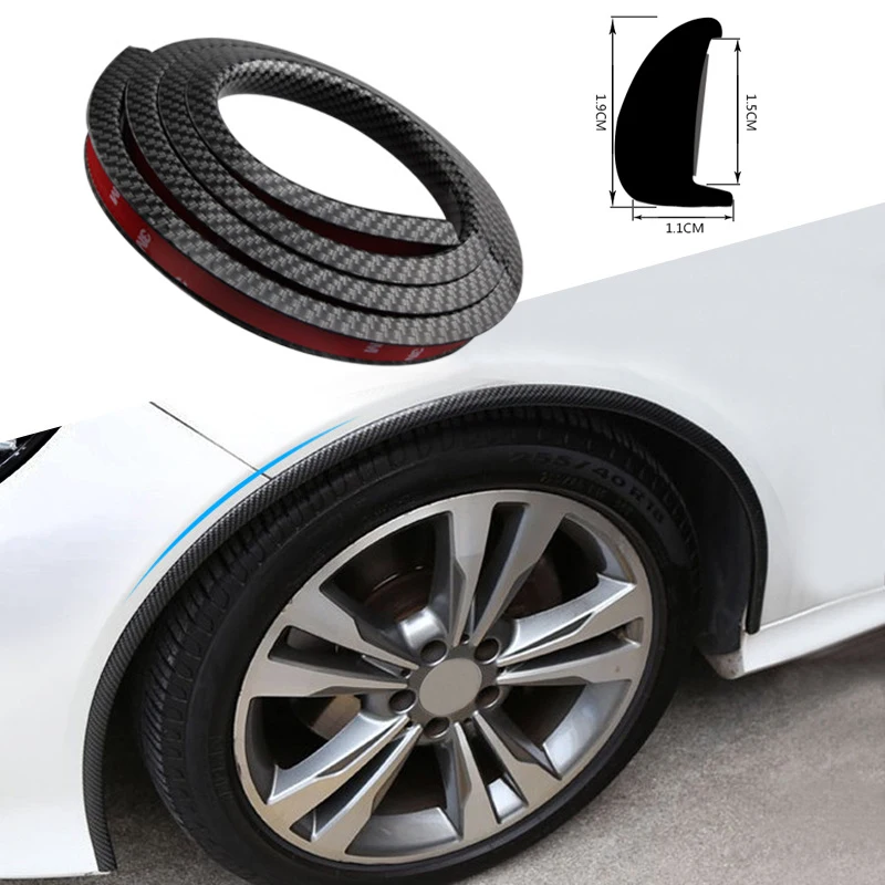 

4pcs/set Car Fender Flare Extension Wheel Eyebrow Protector Lip Wheel-arch Trim Wheel Eyebrow Arch Scratch Proof Car Accessories