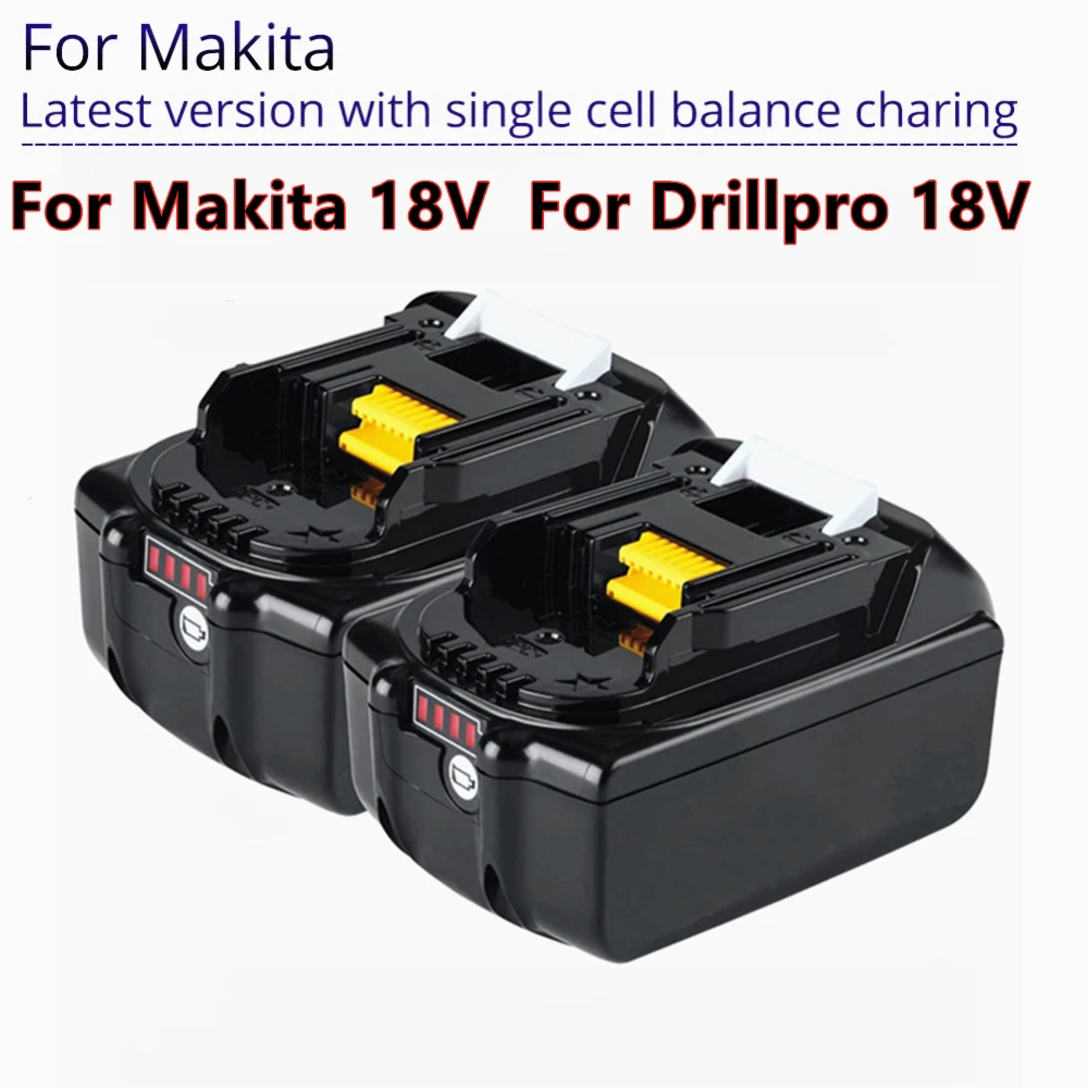 Novo com Carregador de Led Íon de Lítio para Makita Bateria Recarregável 6ah Bl1840 Bl1850 Bl1830 Bl1860 Lxt400 18 v 6000mah - Image 4