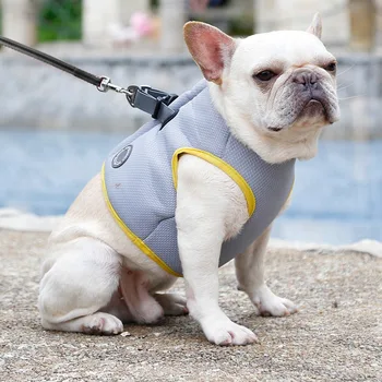 

Summer Dog Cooling Vest Dog Cooling Harness For Dogs Adjustable Pet Mesh Reflective Vest Harnesses Quick Release