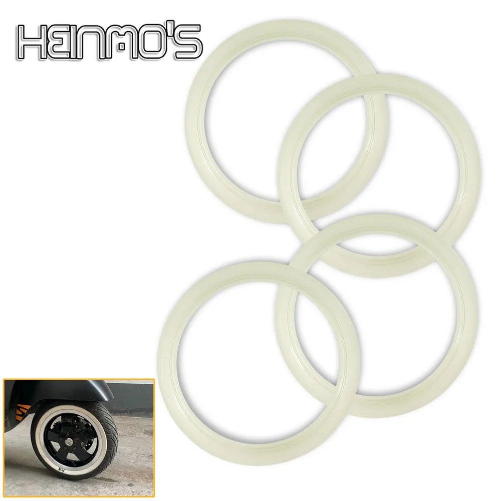 

4PCS For Piaggio Vespa GTS GTV LX Sprint Primavera Scooter Accessories Front/Rear Wheel Double Side Decoration Cover Rubber Ring