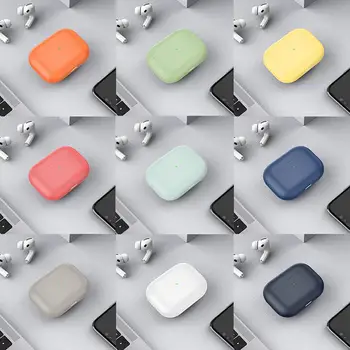 

Wireless Bluetooth Earphone Silicone Case For Airpods Colorful Cover Earphone Pro Ultra-thin Protective V8D9