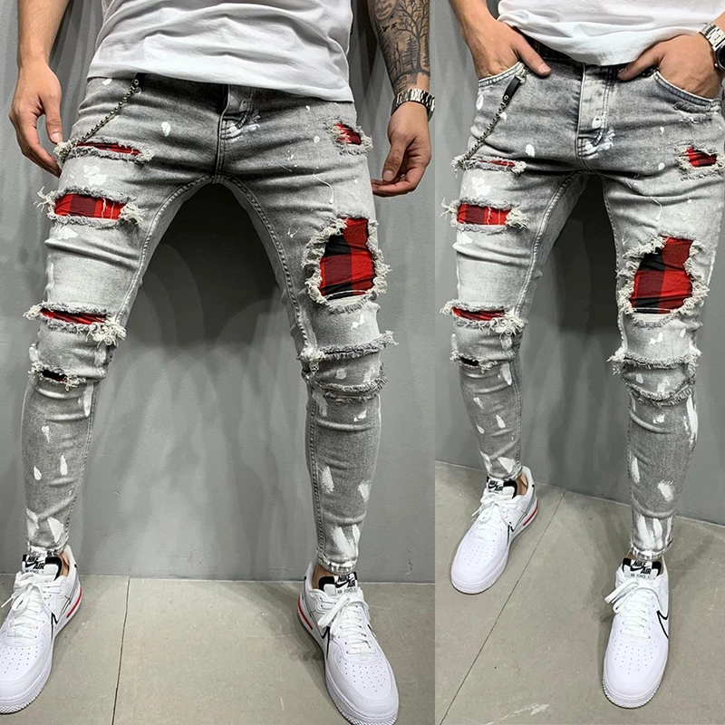 men's skinny ripped jeans