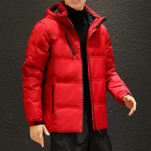 

Winter Warm Men Jacket Coat White Duck Down Parka Thick Puffer Stand Thick Hat High Quality Overcoat Fashion Down Jacket Men