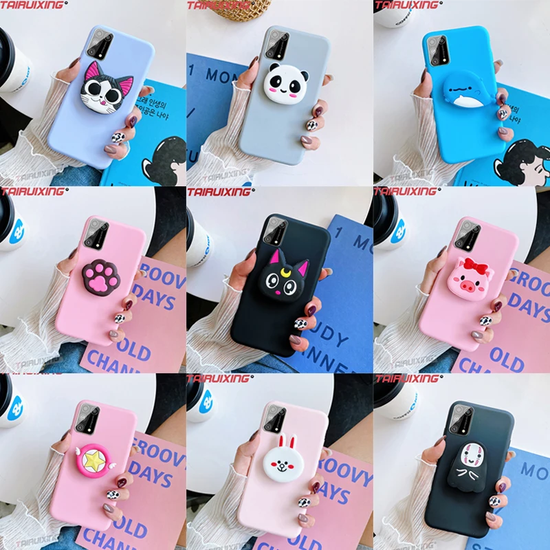 3D Силиконовый мультяшный Чехол-держатель для телефона samsung galaxy s10 5g s10e s9 s8 plus s7 s6 edge