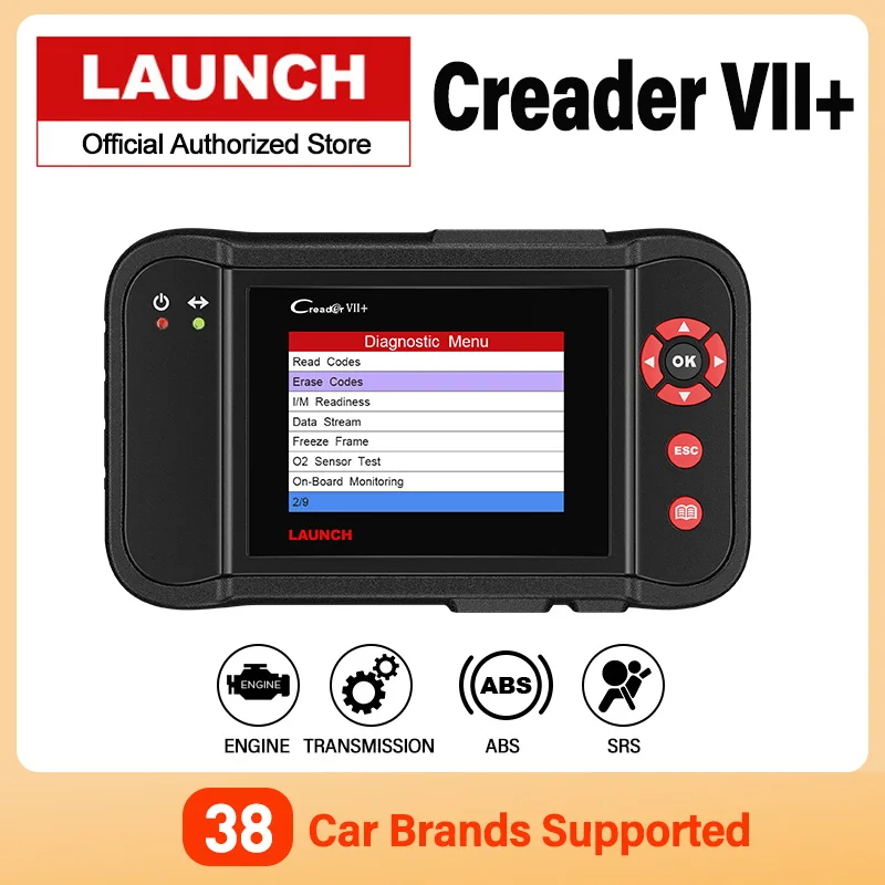 Официальный Launch X431 Creader VII Plus автомобильный диагностический инструмент