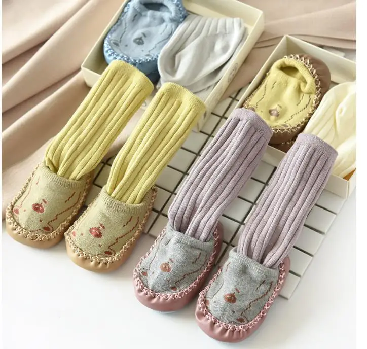 

Two pairs of cotton pit strip high hose anti-slip lovely floor socks