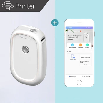 

Portable Thermal Label Printer Handheld Sticker Printer Bluetooth Wireless Mobile Phone for Android iOS ome Use Office Printer