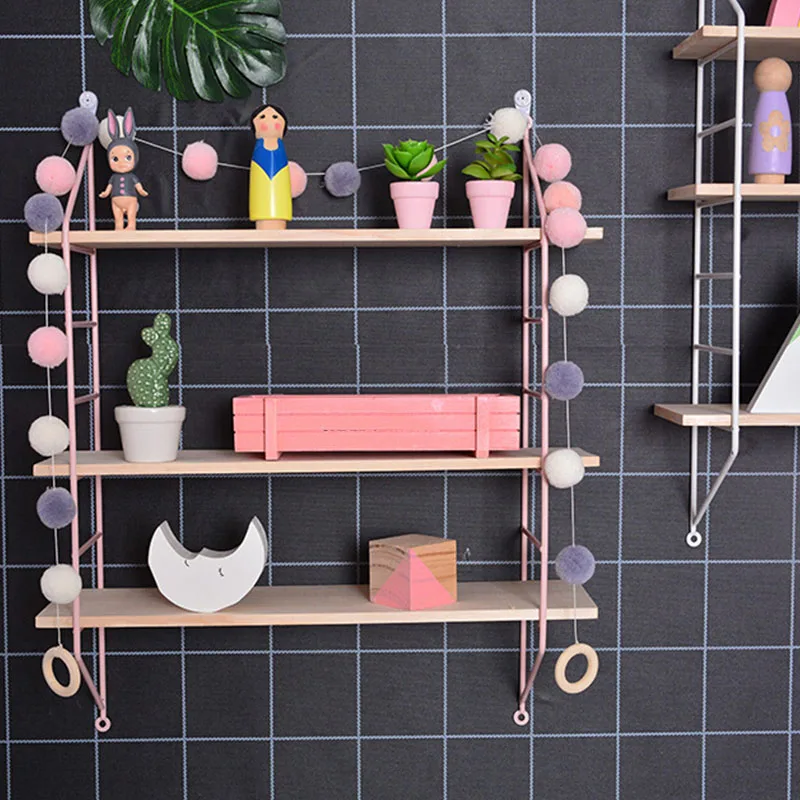 

Wall Storage Shelf Wooden Hanging Shelf 3 Tier Wall Display Rack Home Decor Diy Wall Decoration Holder