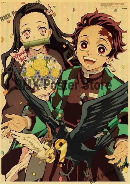 Filme em quadrinhos japonês Demon Slayer Mugen Train Anime Poster Kimetsu  no Yaiba : Mugen Ressha-galinha