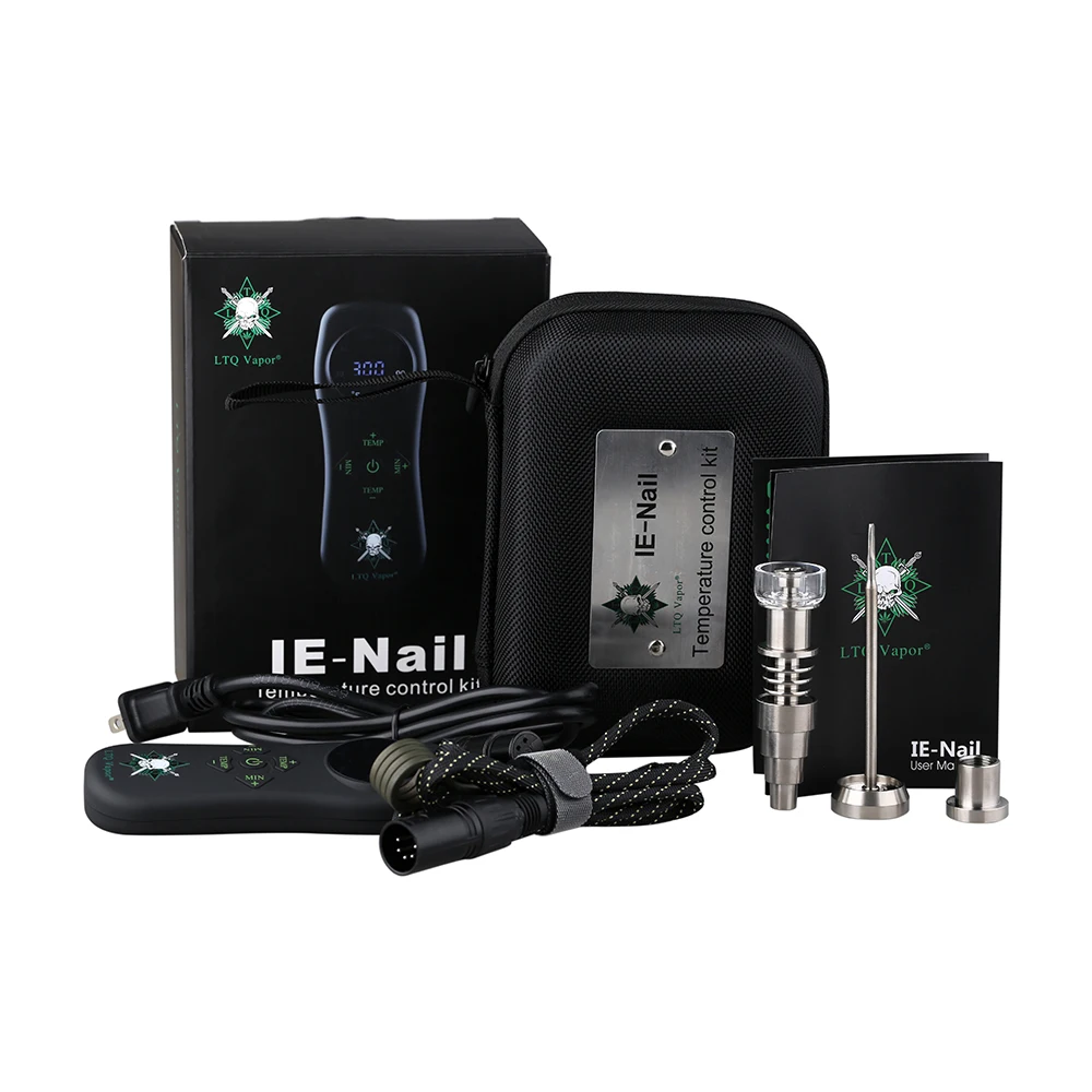 LTQ Vapor IE-Nail набор контроля температуры Электрический Dab Rig 16 мм Тепловая катушка с кварцевыми сухие ногти трава гвоздь fit Стекло Водопровод