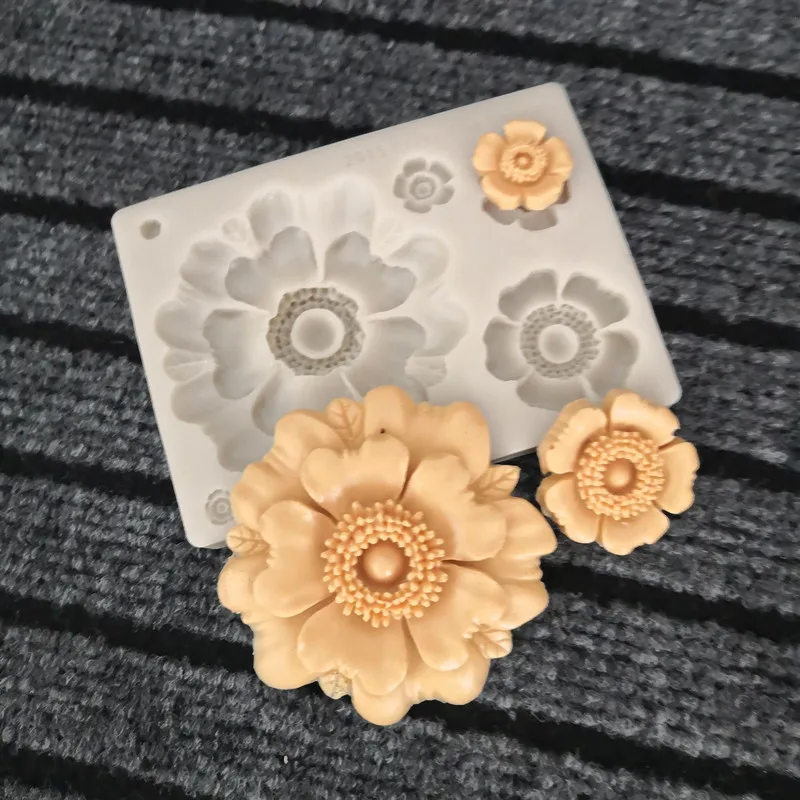 

KLM New flower chocolate silicone mold Cake lace decoration tool Clay DIY mold