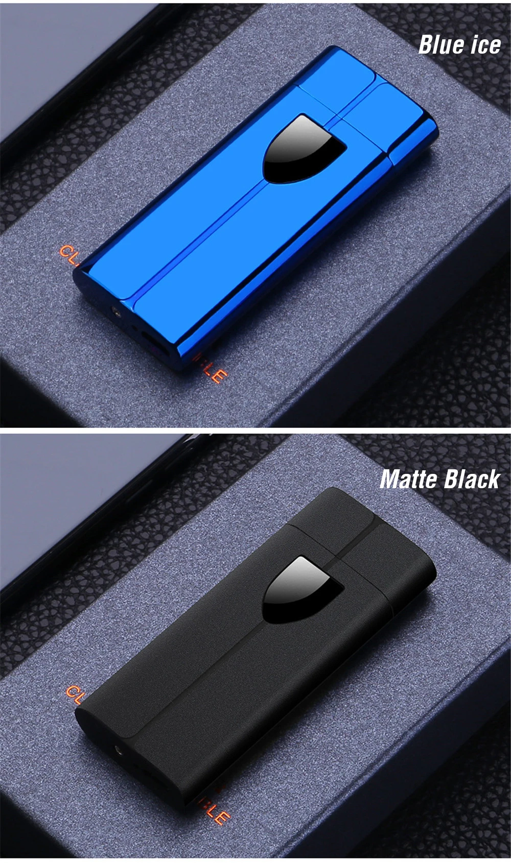 Сенсорный спиннинг плазменная Roating Arc Зажигалка USB Зарядка Светодиодный дисплей питания ветрозащитная электронная турбо импульсная зажигалка