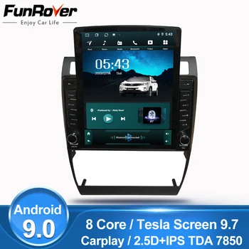 

Funrover 9.7" Tesla screen Android 9.0 car multimedia autoradio Player radio gps navi For Audi A6 S6 RS6 1997-2004 rds BT no dvd