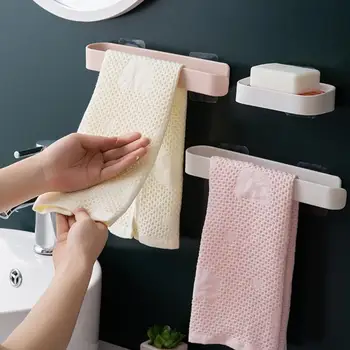 

Towel Racks Over Door Towel Rack Bar Hanging Holder Bathroom Kitchen Rack Sponge Holder Storage For Bathroom Y6Y00125