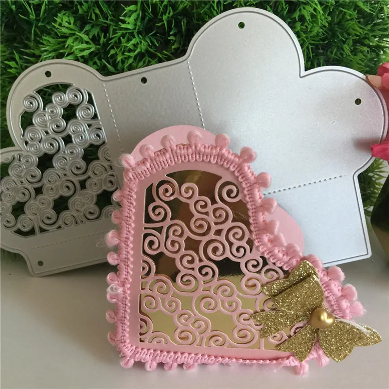 

YaMinSanNiO Heart Box Dies Candy Hollow Metal Cutting Dies New 2019 for Card Making Scrapbooking Embossing Die Cut Craft Stencil