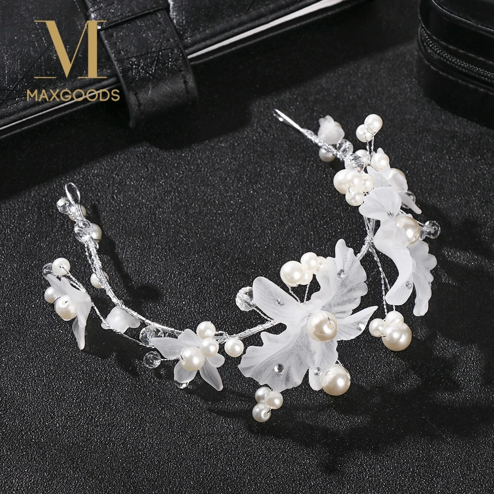 

Crystal Headbands Wedding Handmade Hair Decoration Pearl Rhinestone Head Wear Hair Ornament For Bride Girls Hair Jewelry