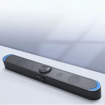 

3.5mm Computer Spearker USB Powered LED Sound Bar Speaker for Desktop PC Laptop Mobile Phone Tablet MP3 MP4 Universal